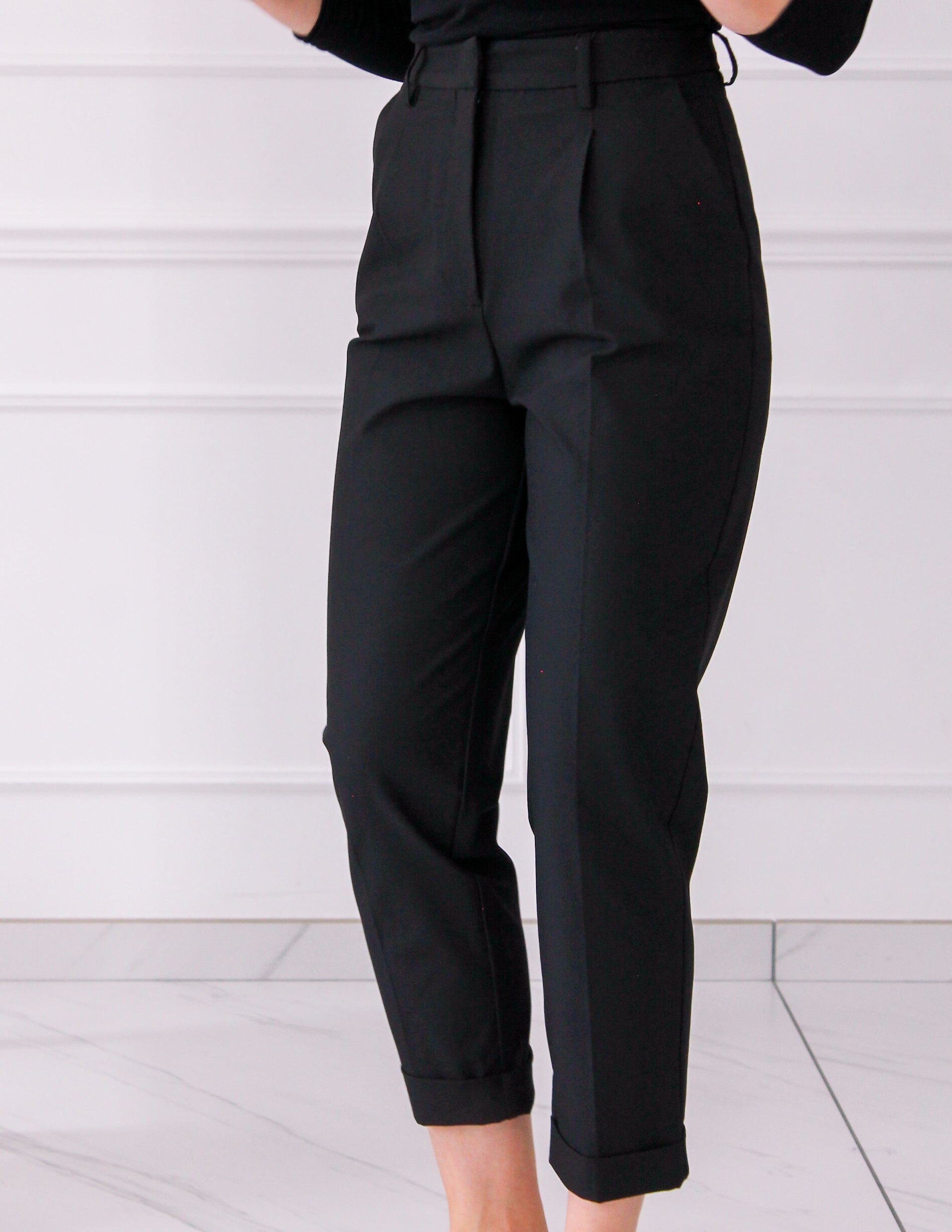 Straight black pants