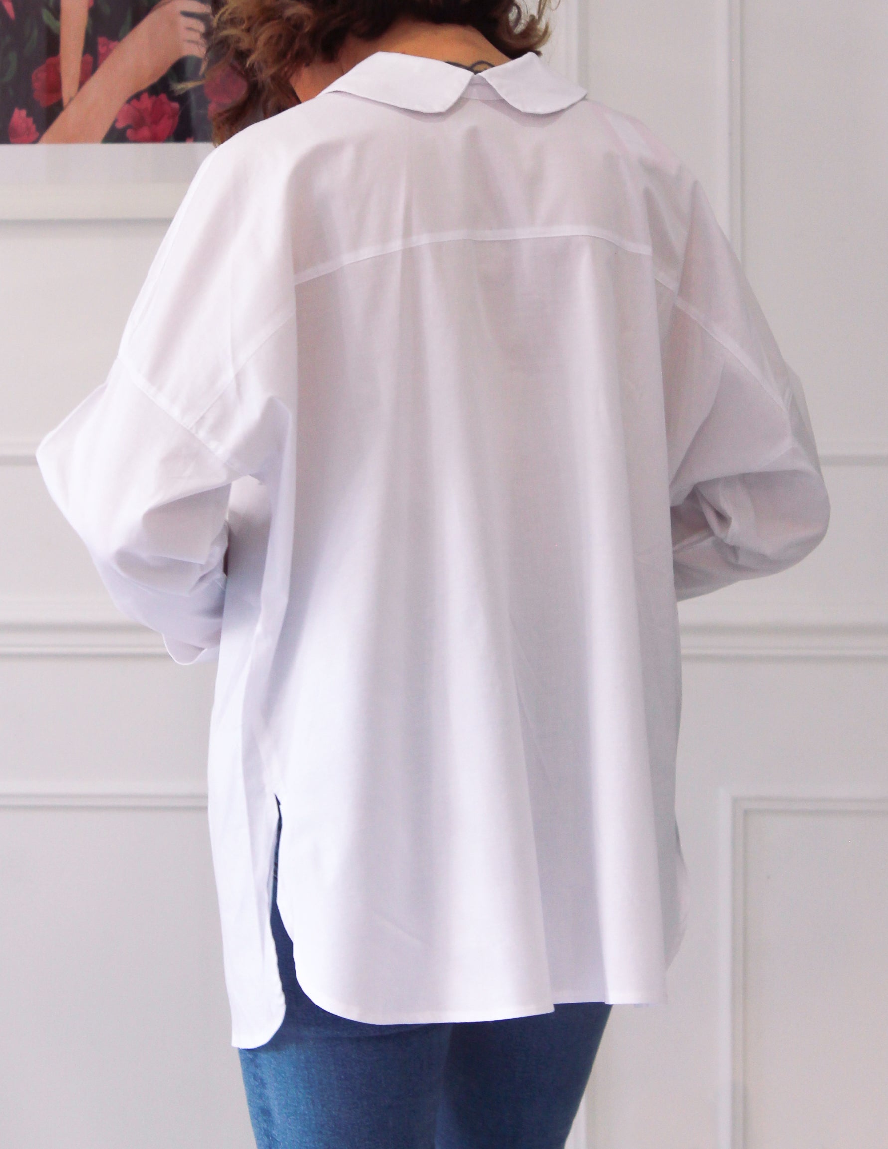 Chemise blanche col claudine