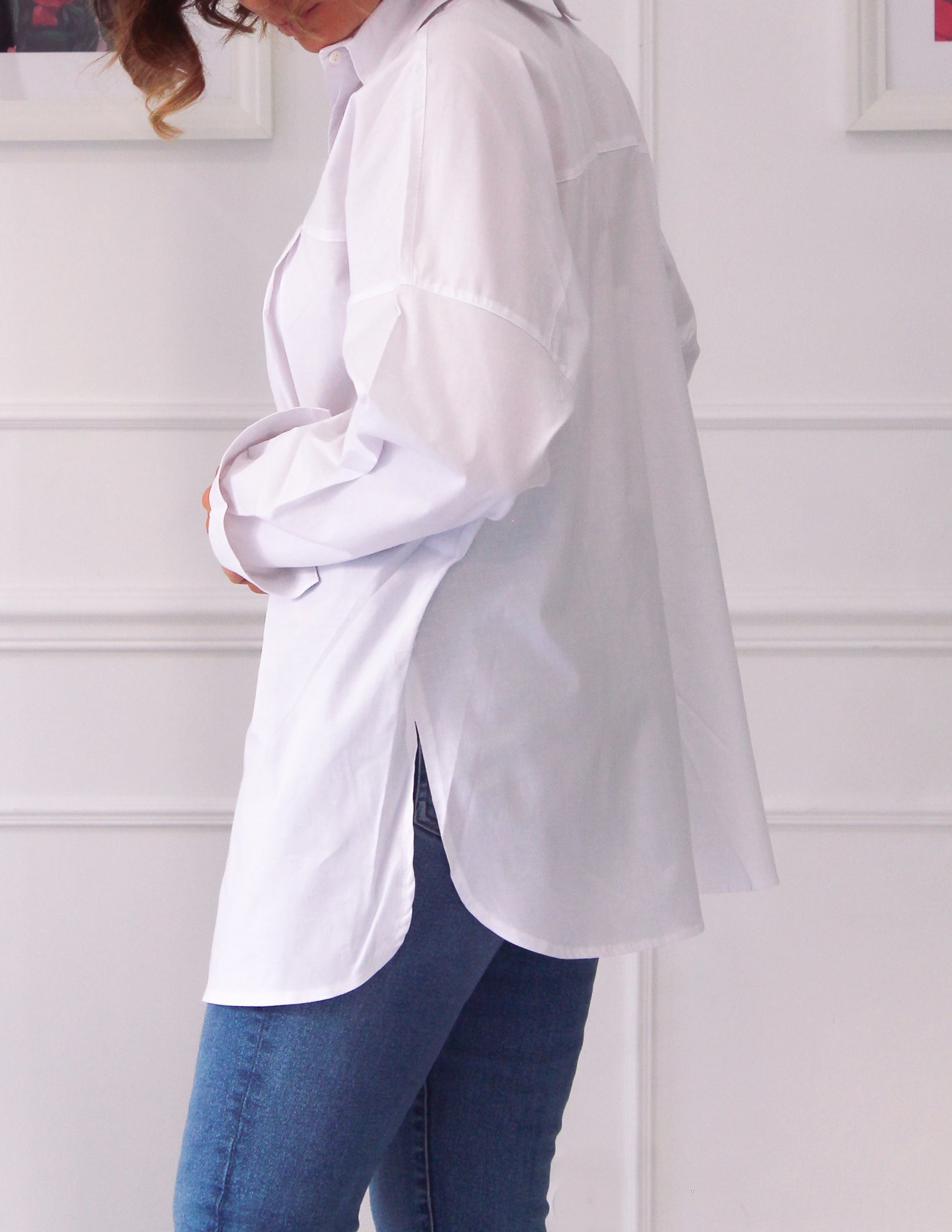 Chemise blanche col claudine