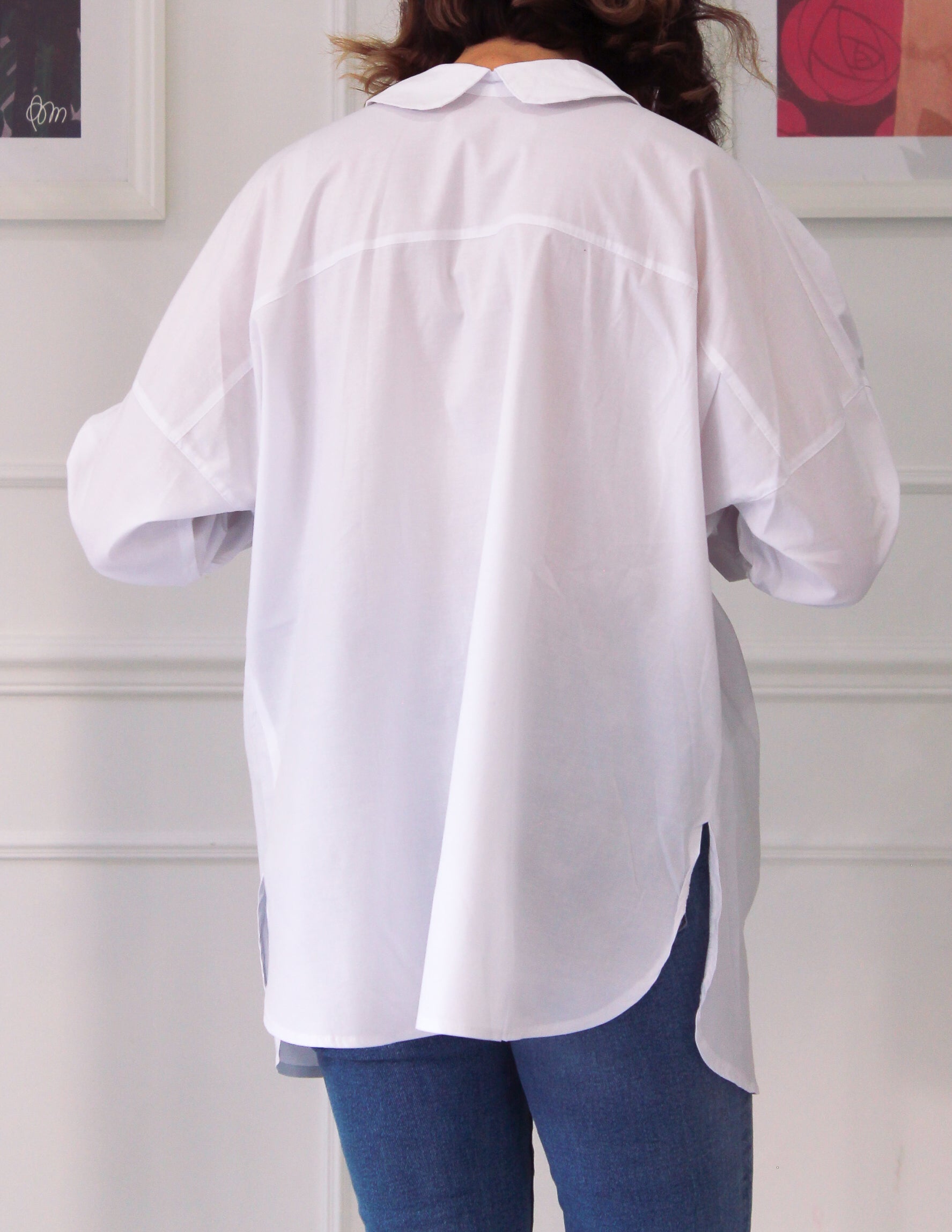 Chemise blanche col claudine