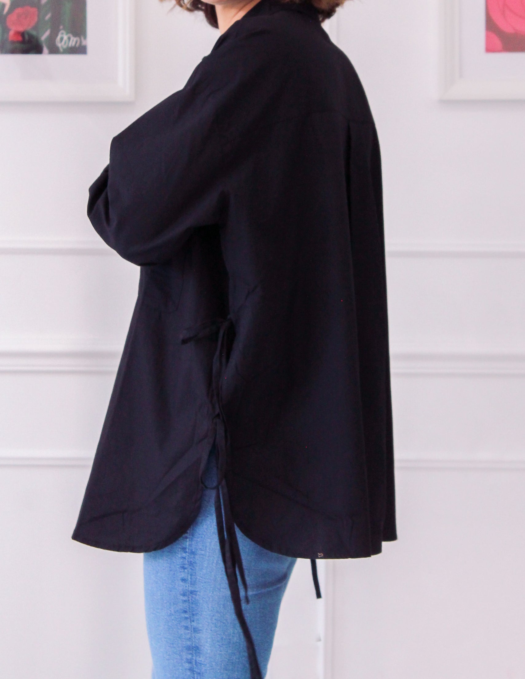 Chemise avec laçage sur les côtés