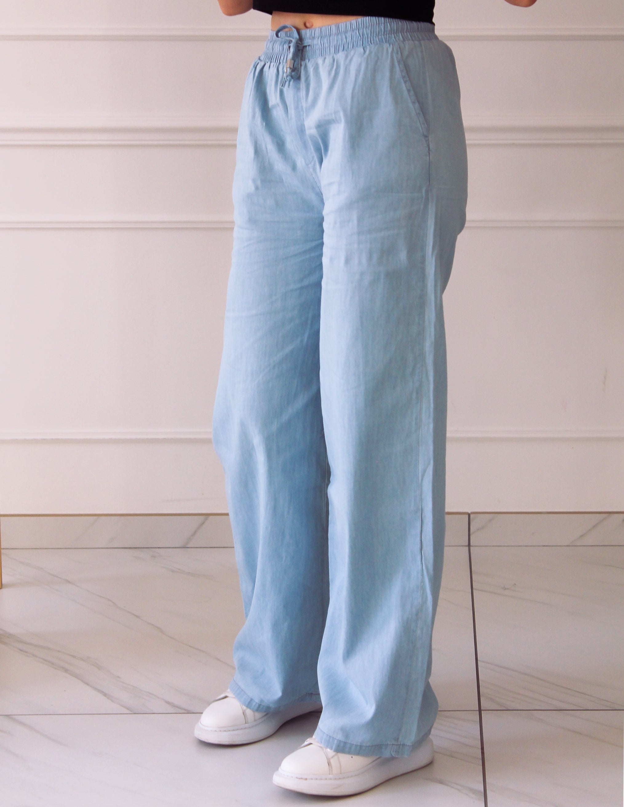 Pantalon ample bleu