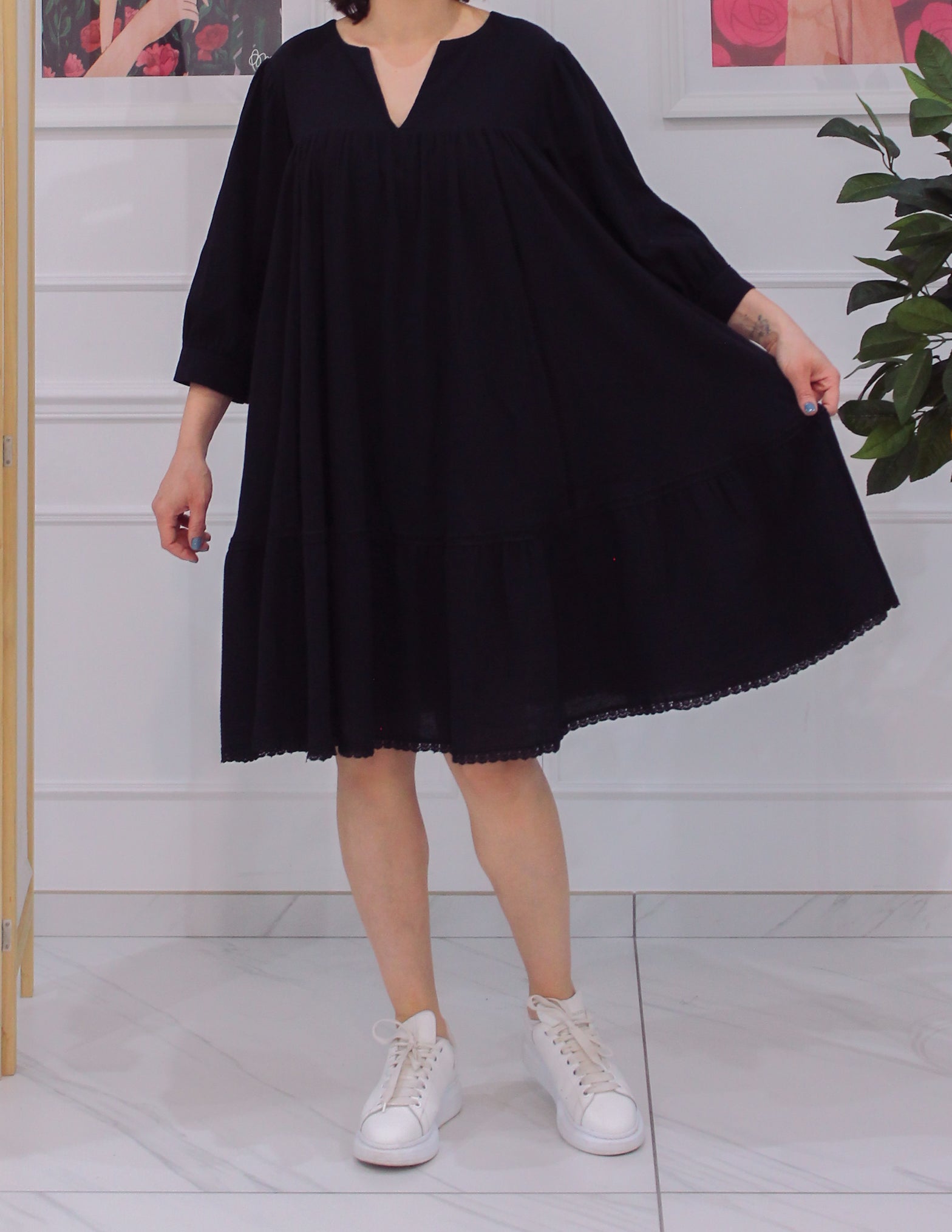 Robe patineuse brodée