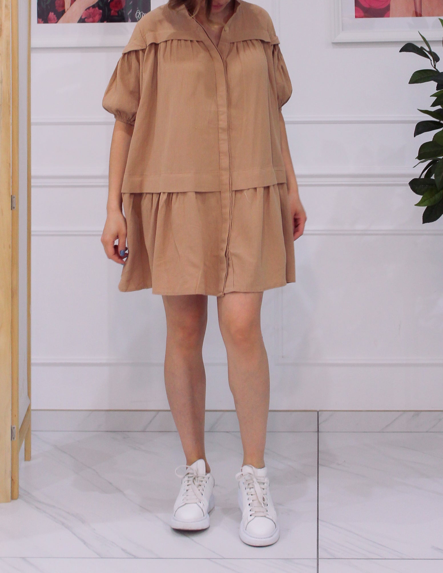 Robe patineuse avec ceinture