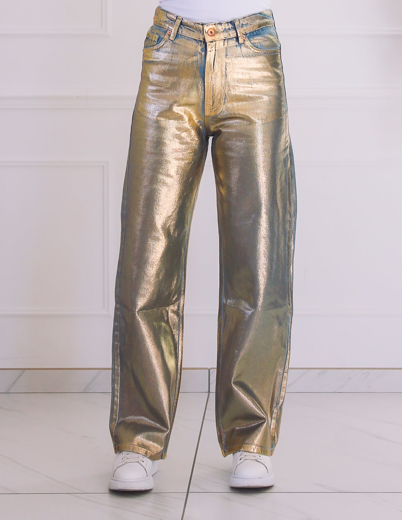 Gold jeans