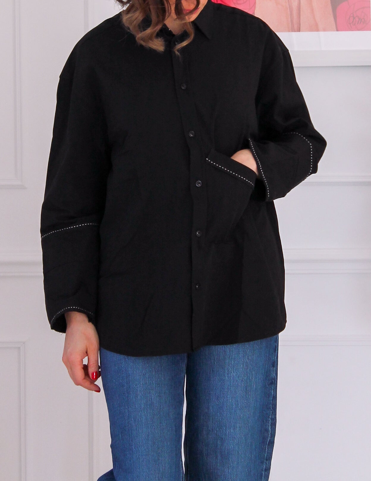 Chemise avec détails couture