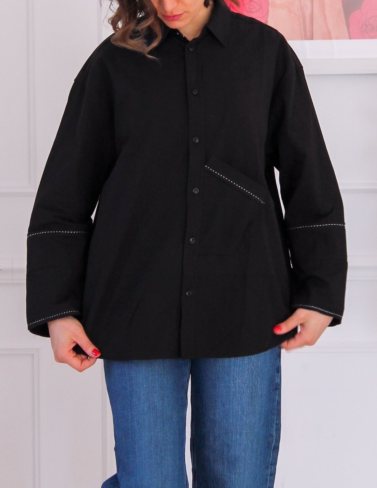 Chemise avec détails couture