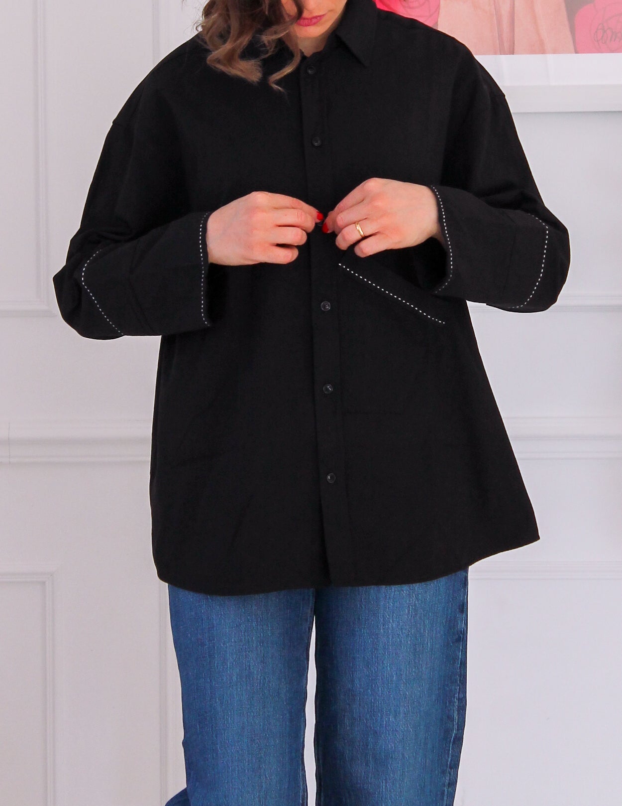 Chemise avec détails couture