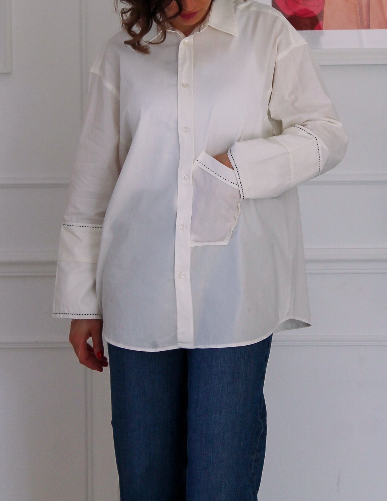 Chemise avec détails couture