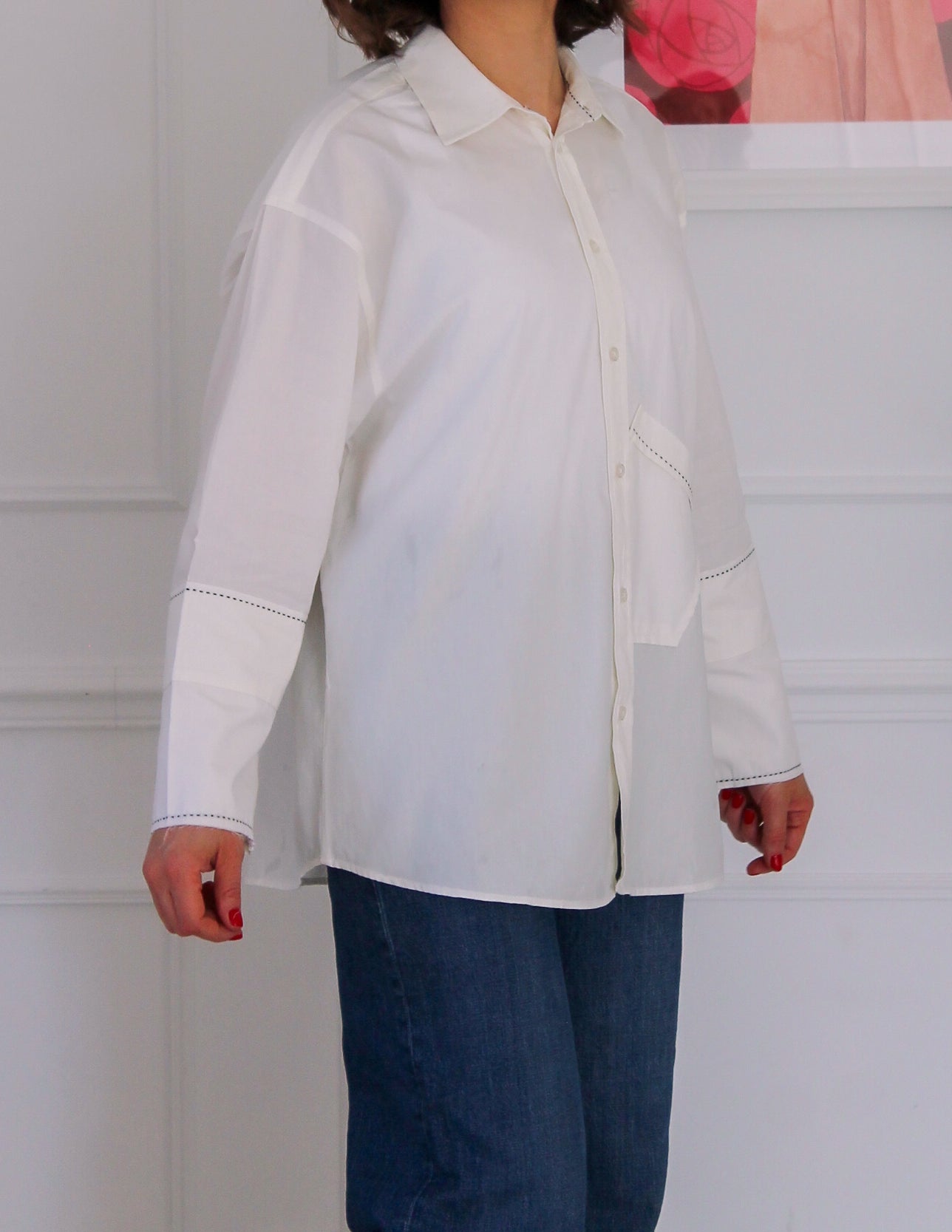 Chemise avec détails couture