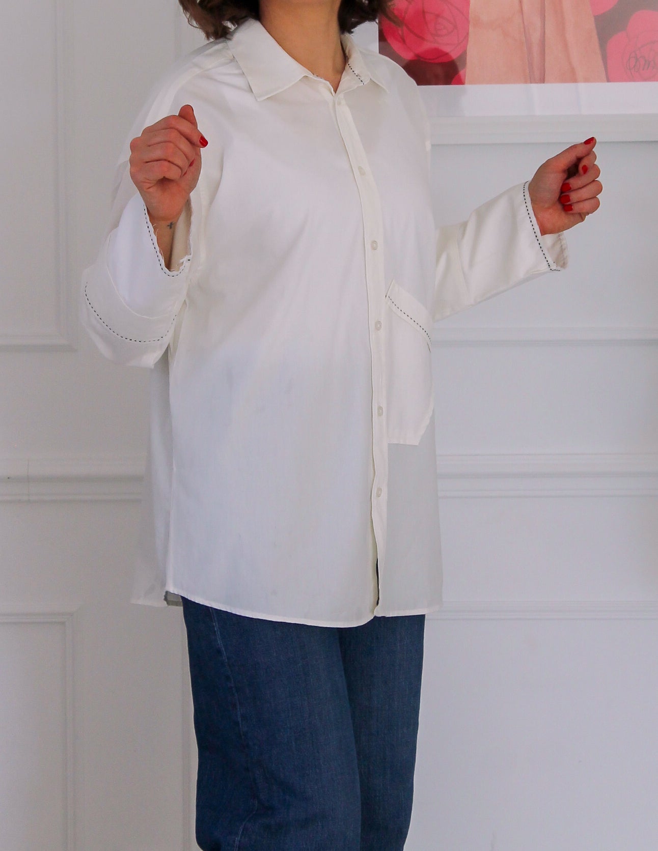 Chemise avec détails couture