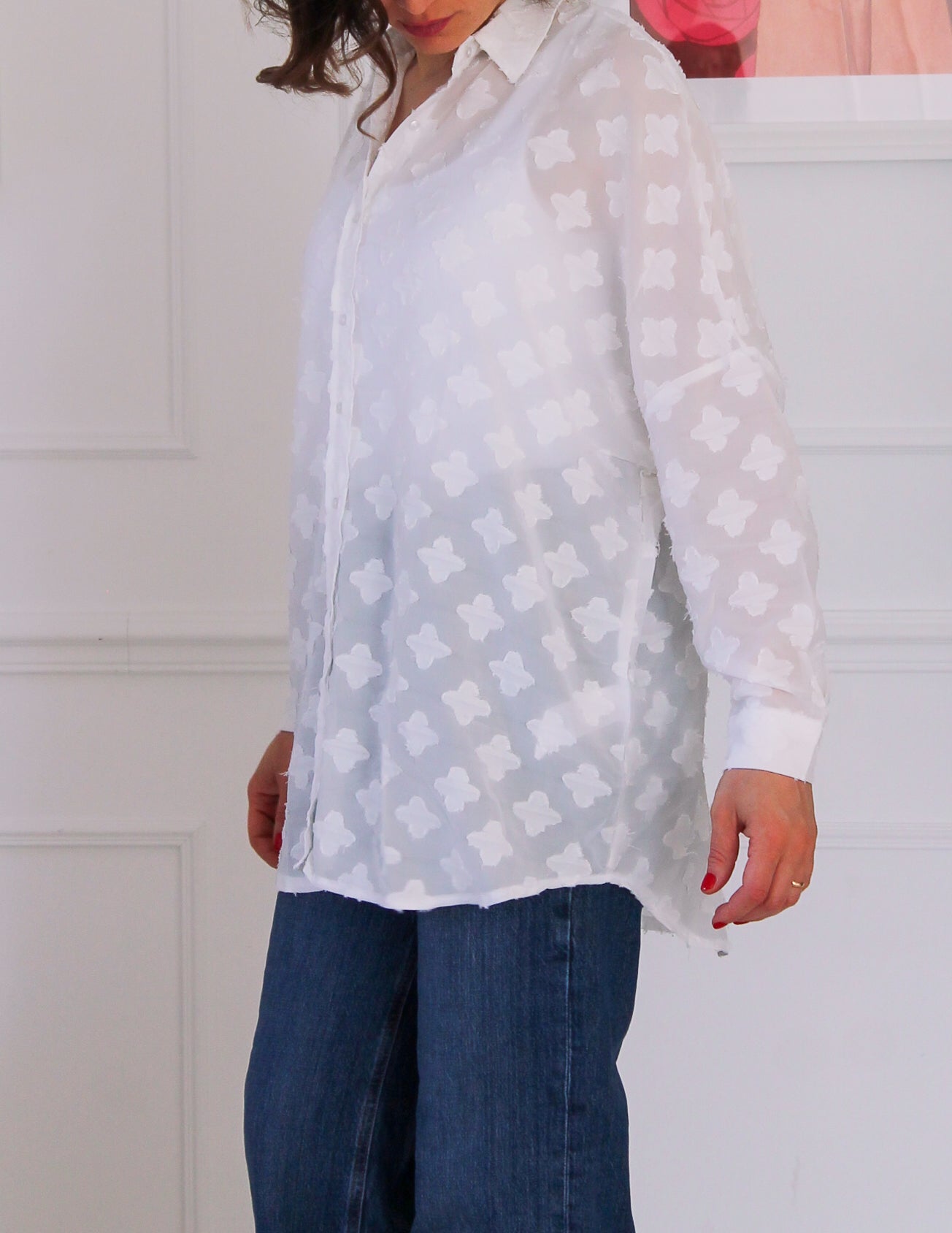 Shirt with clovers patterns