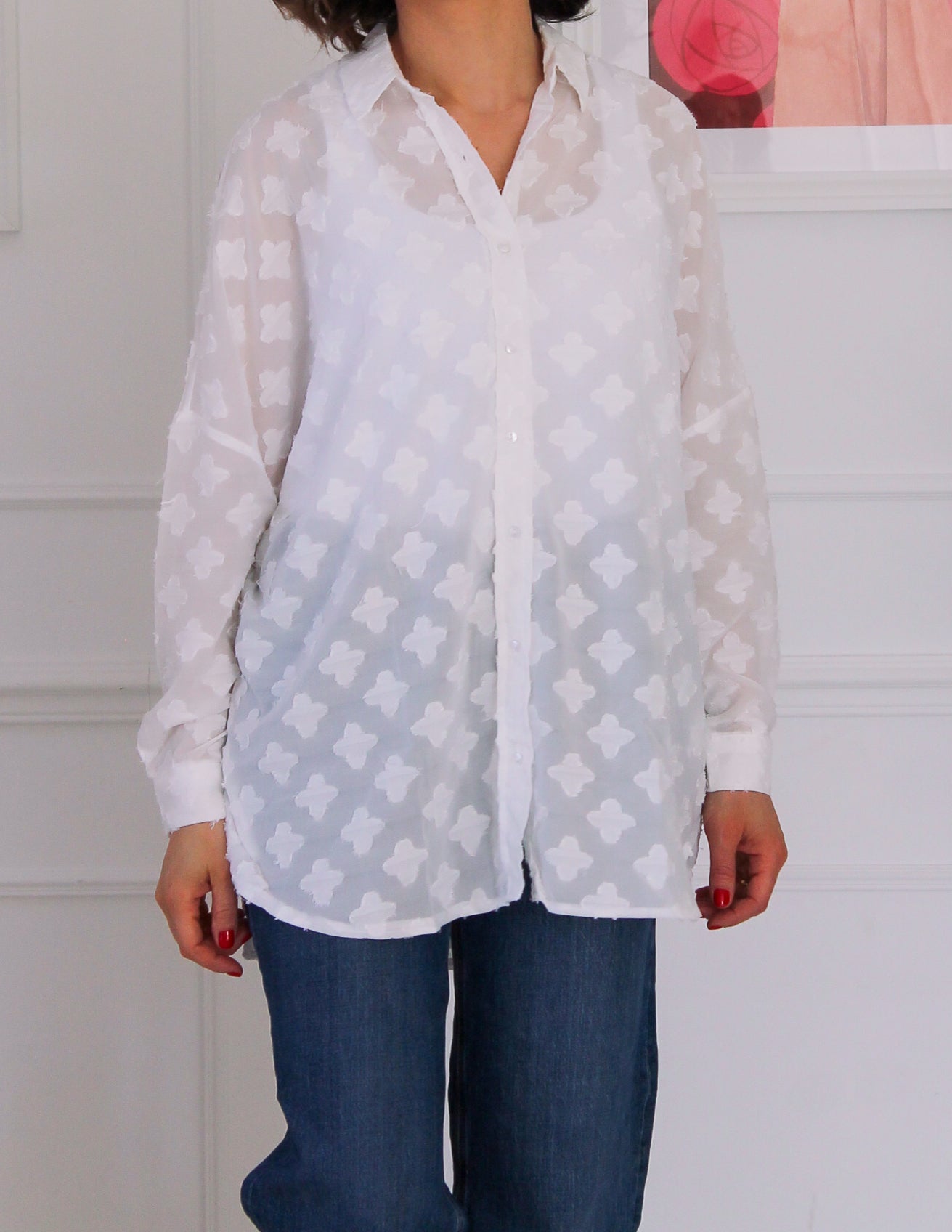 Shirt with clovers patterns