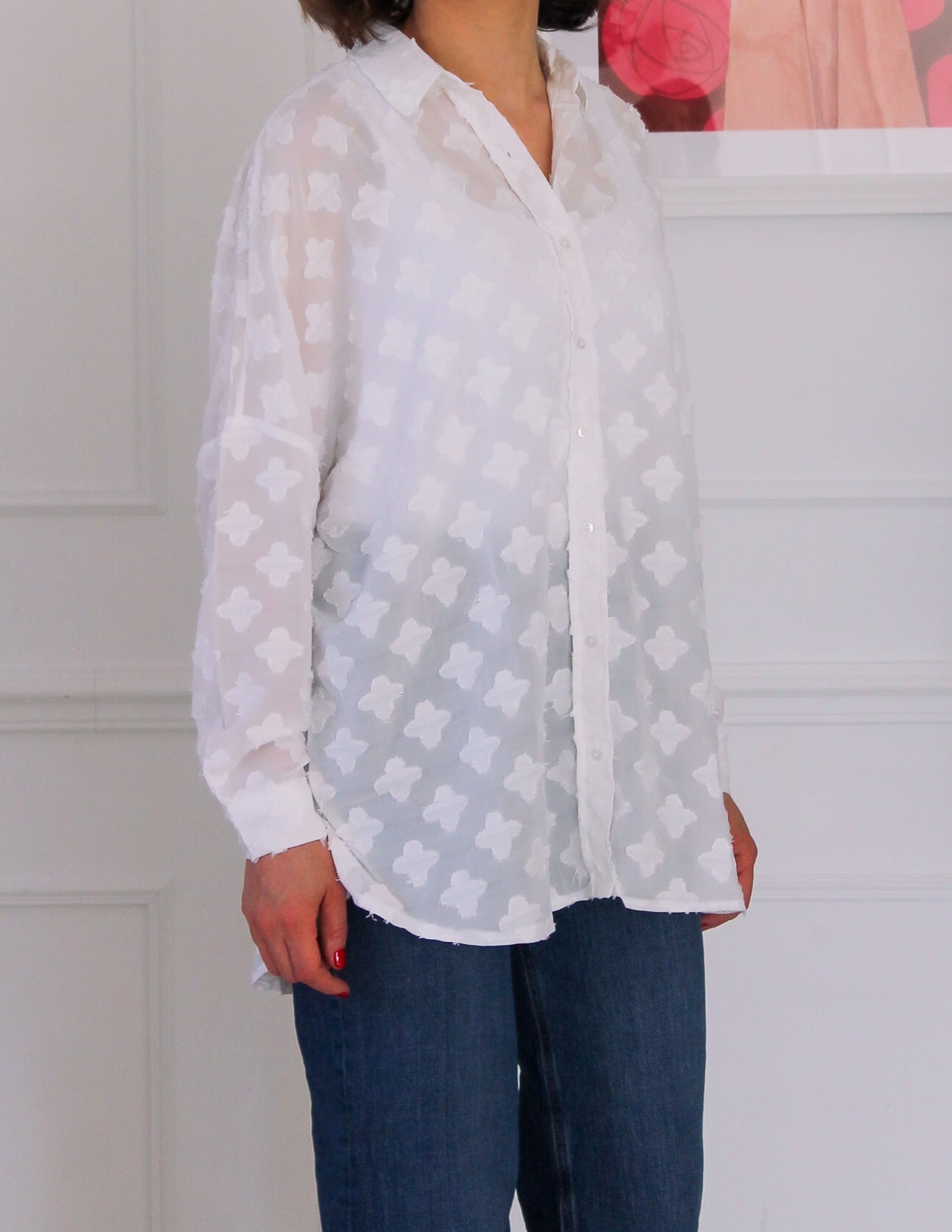 Shirt with clovers patterns