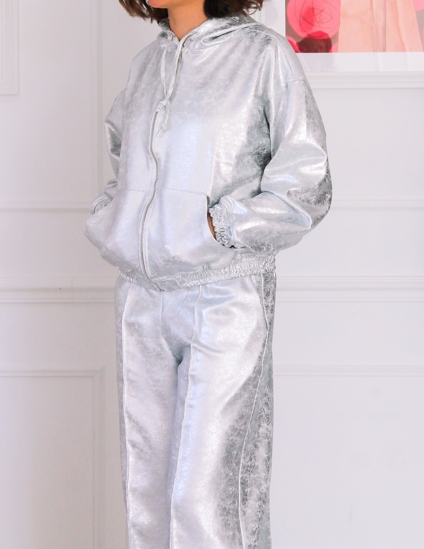 Ensemble gris métallisé