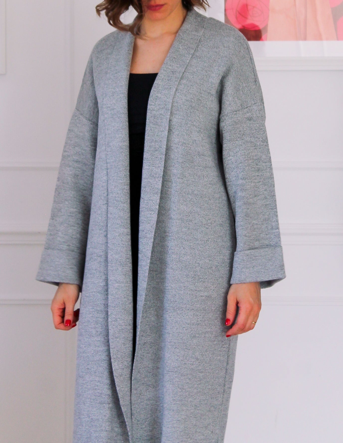 Gilet long gris