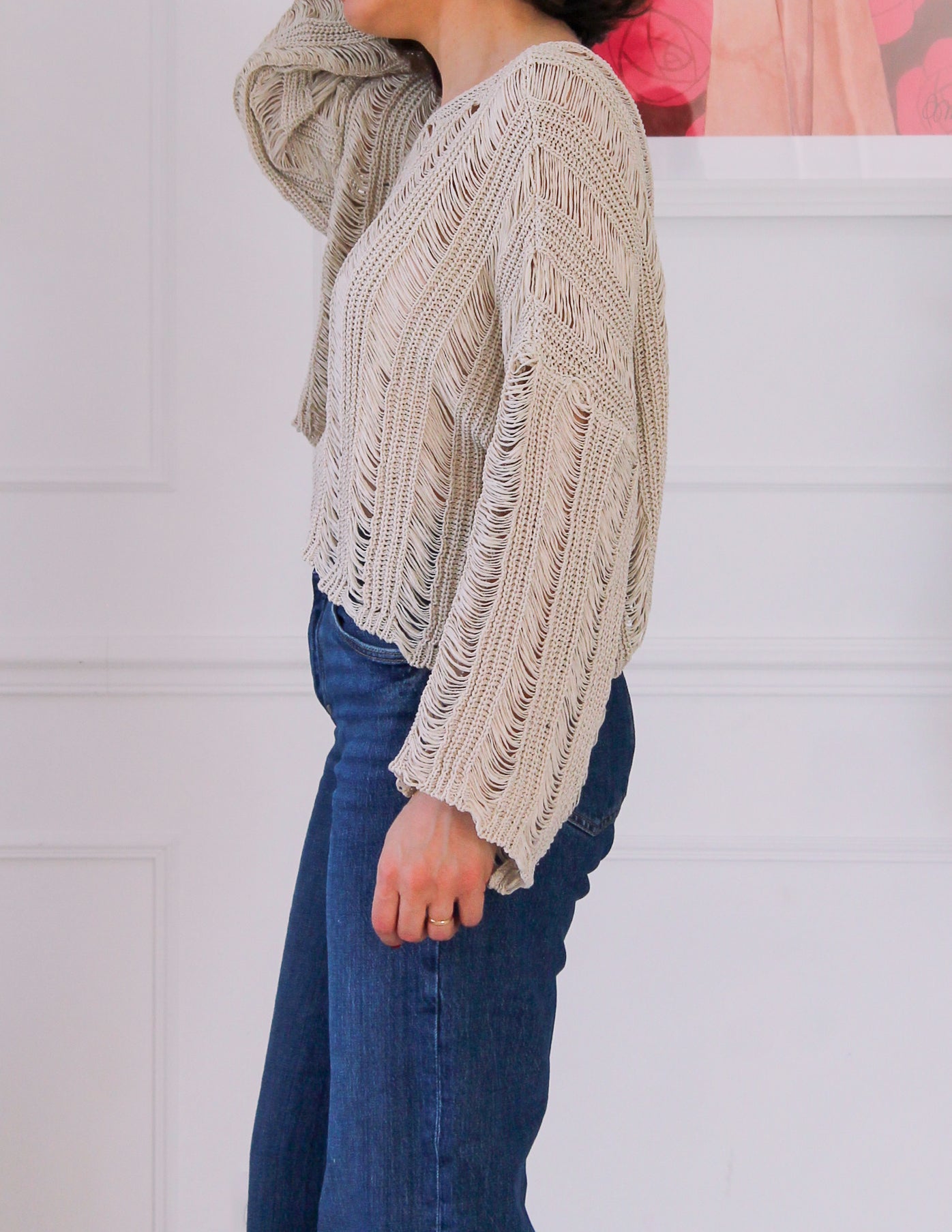 Haut à l'effet filet de pêche