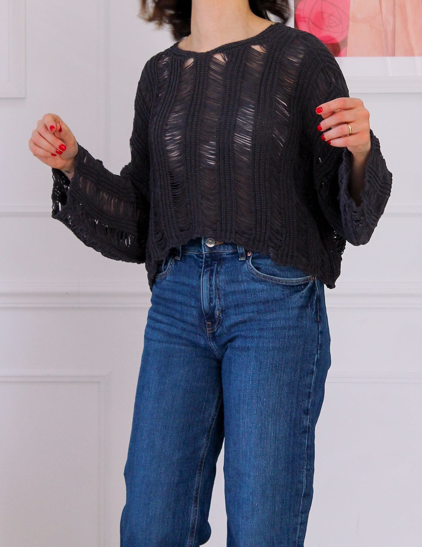 Haut à l'effet filet de pêche