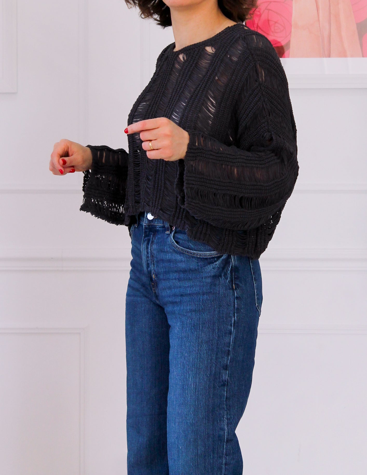 Haut à l'effet filet de pêche