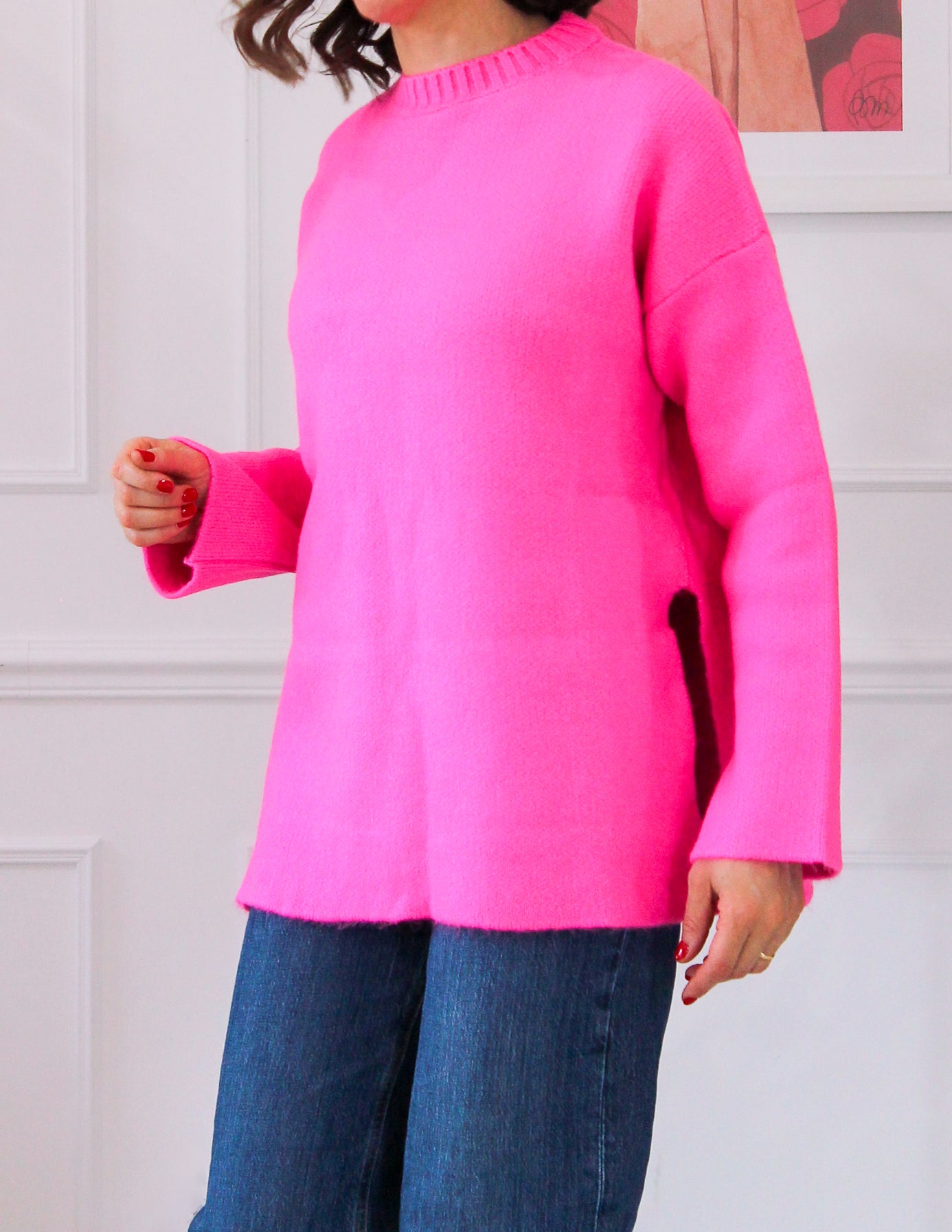 Pull long avec fente