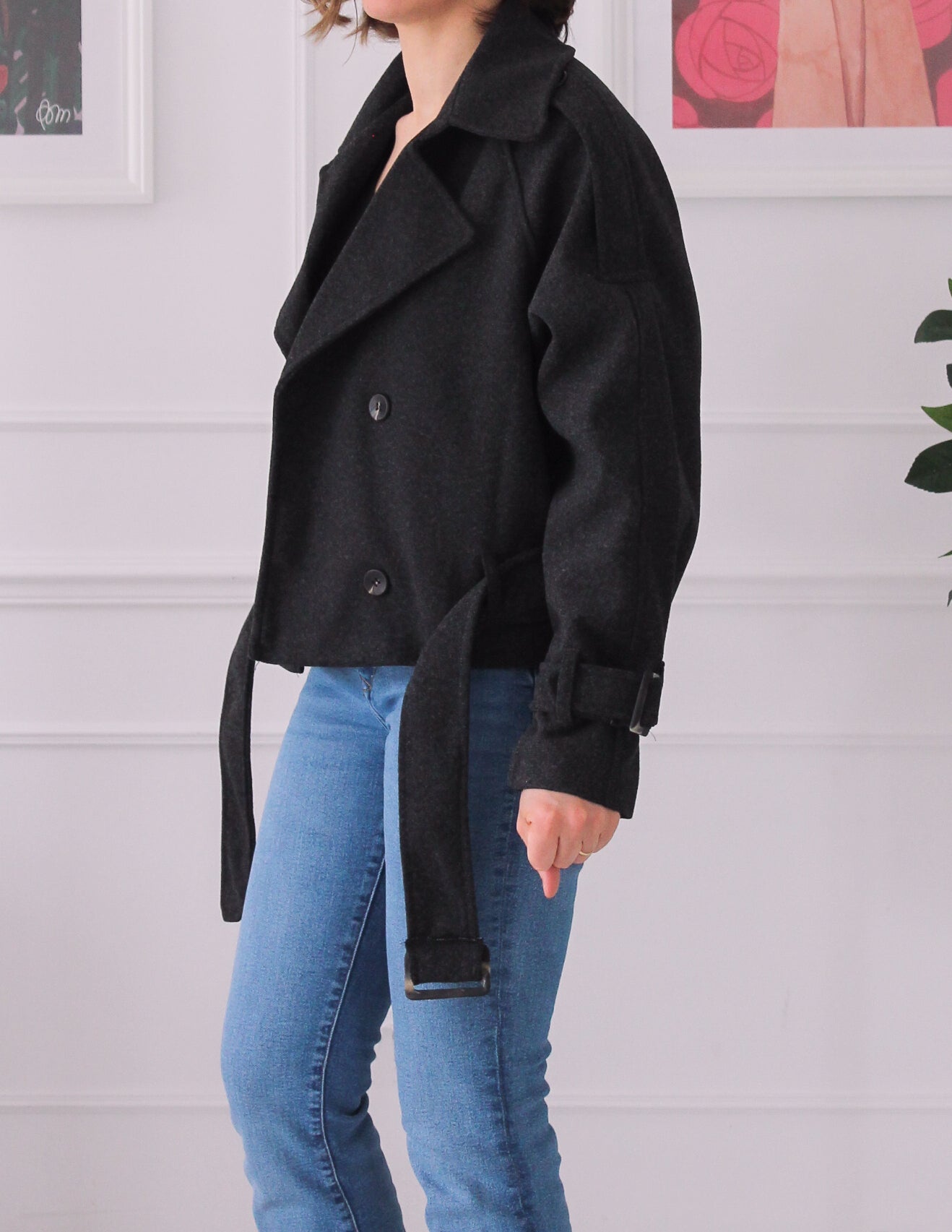 Veste courte avec ceinture