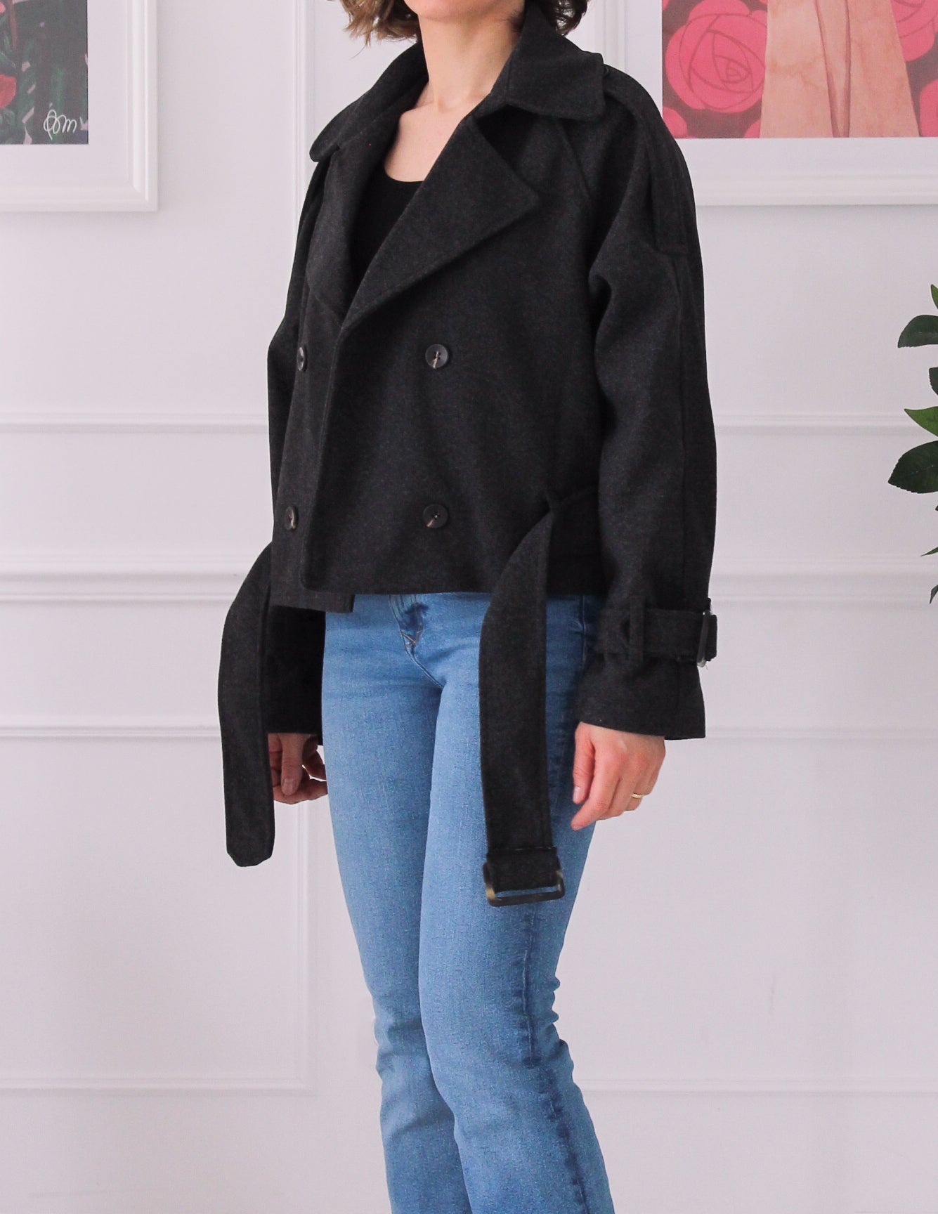 Veste courte avec ceinture