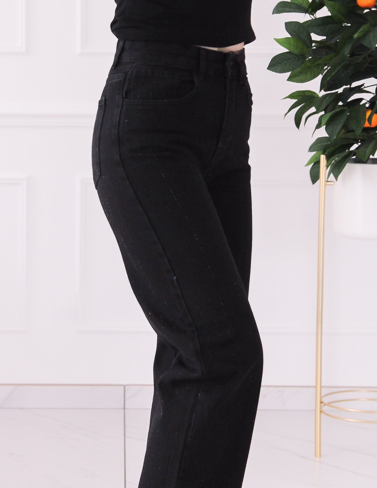 Jean noir avec strass