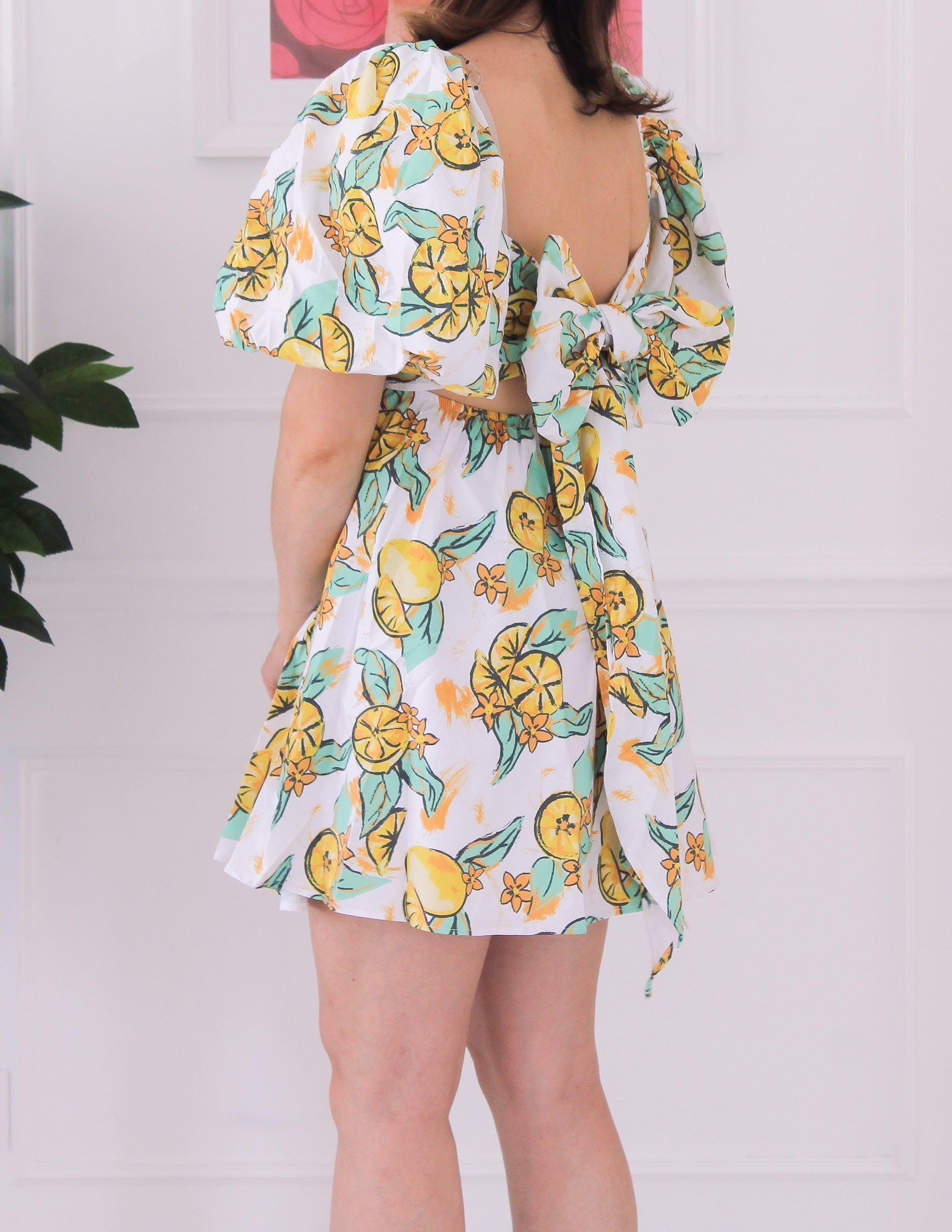 Robe à motif citron