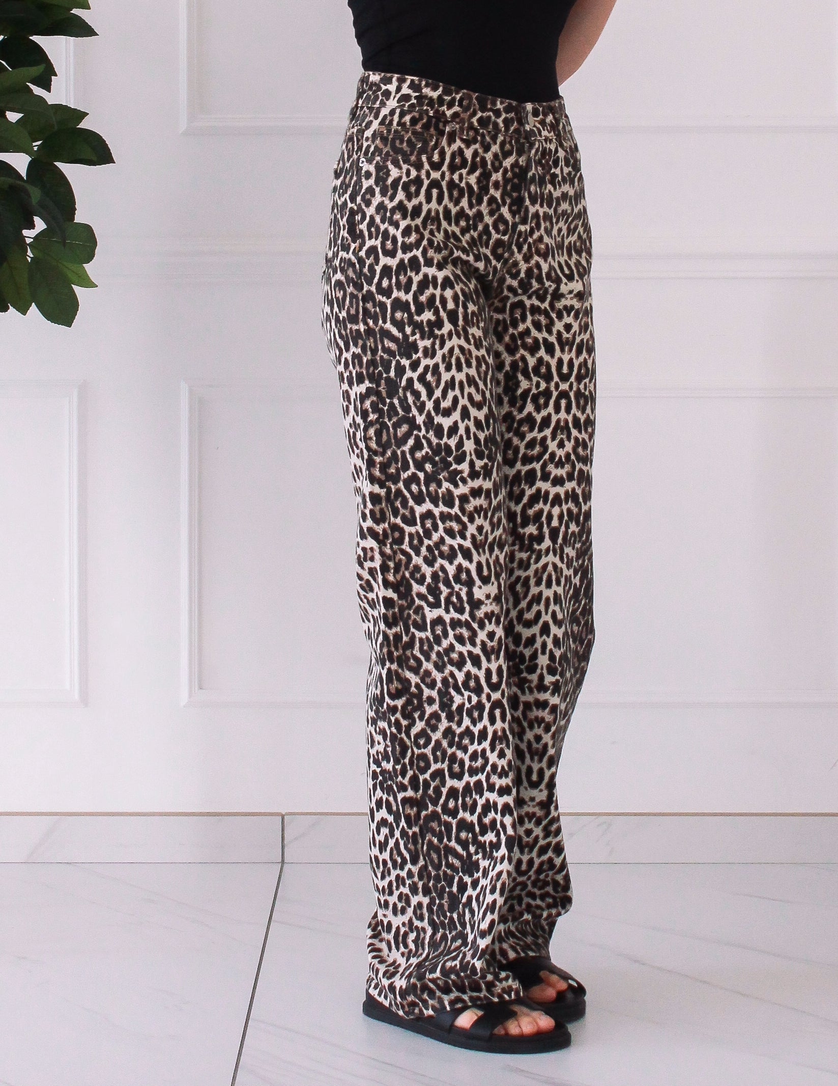 Pantalon imprimé léopard