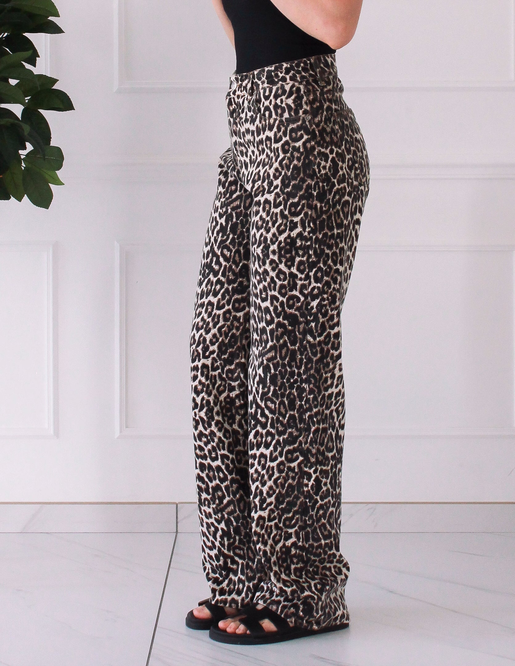 Pantalon imprimé léopard