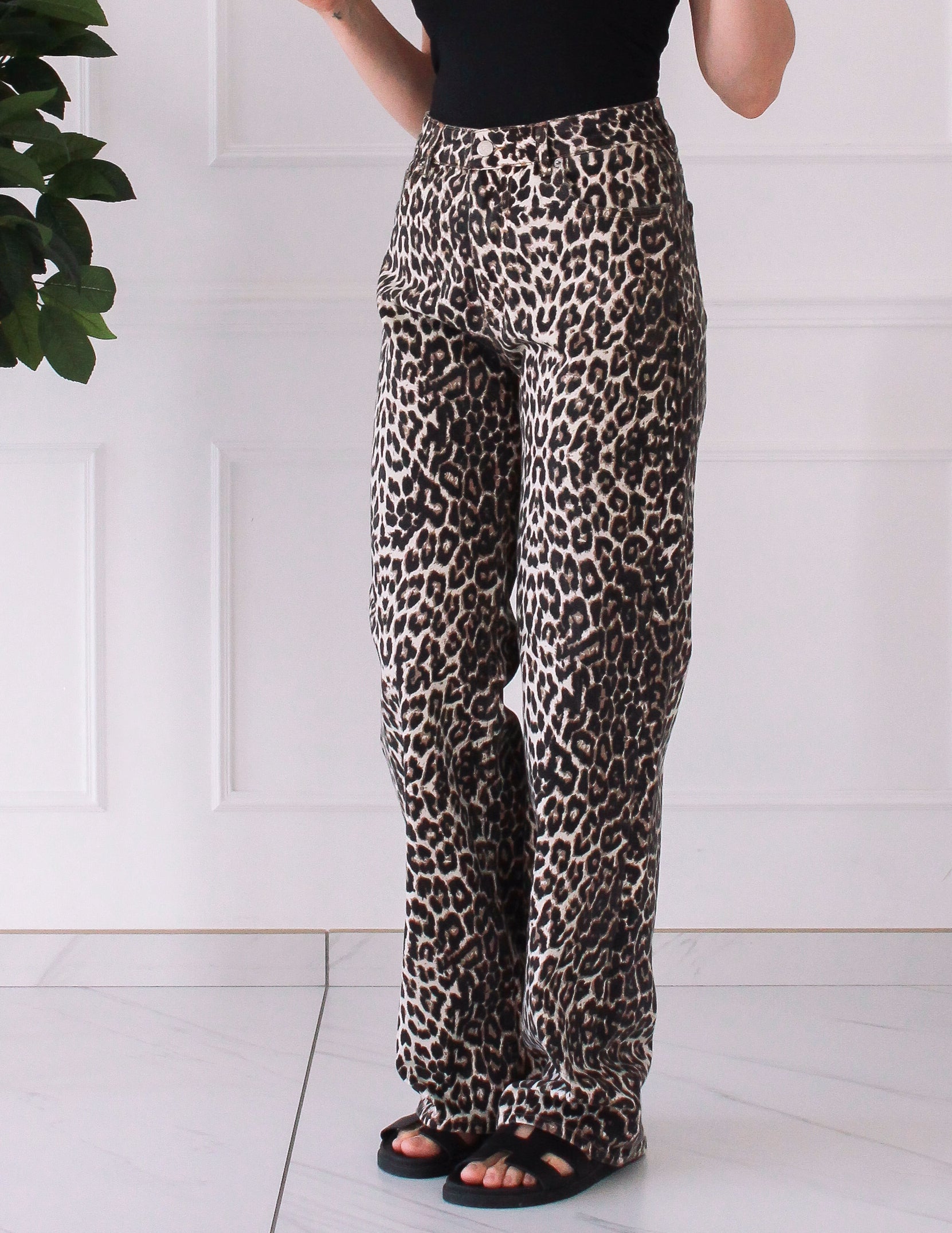 Pantalon imprimé léopard