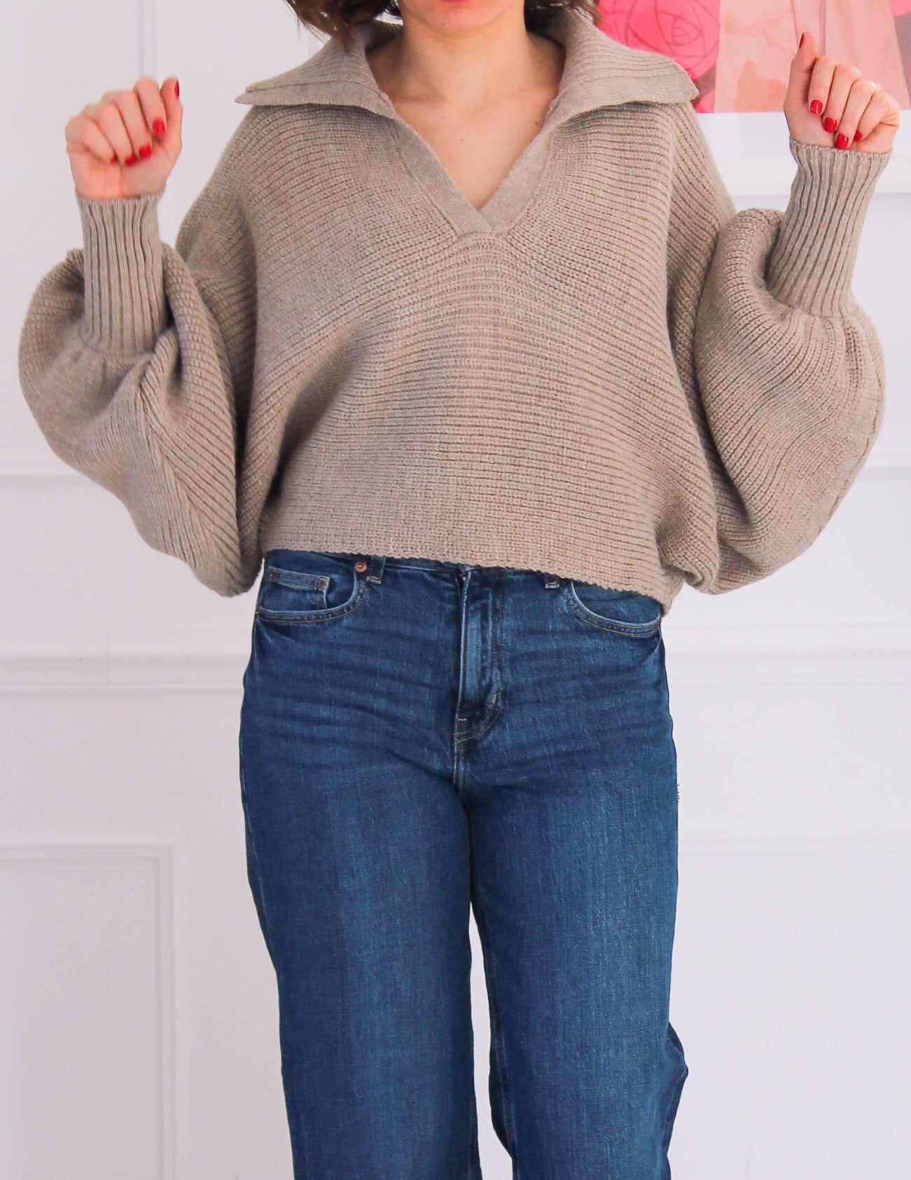 Puff sleeve sweater