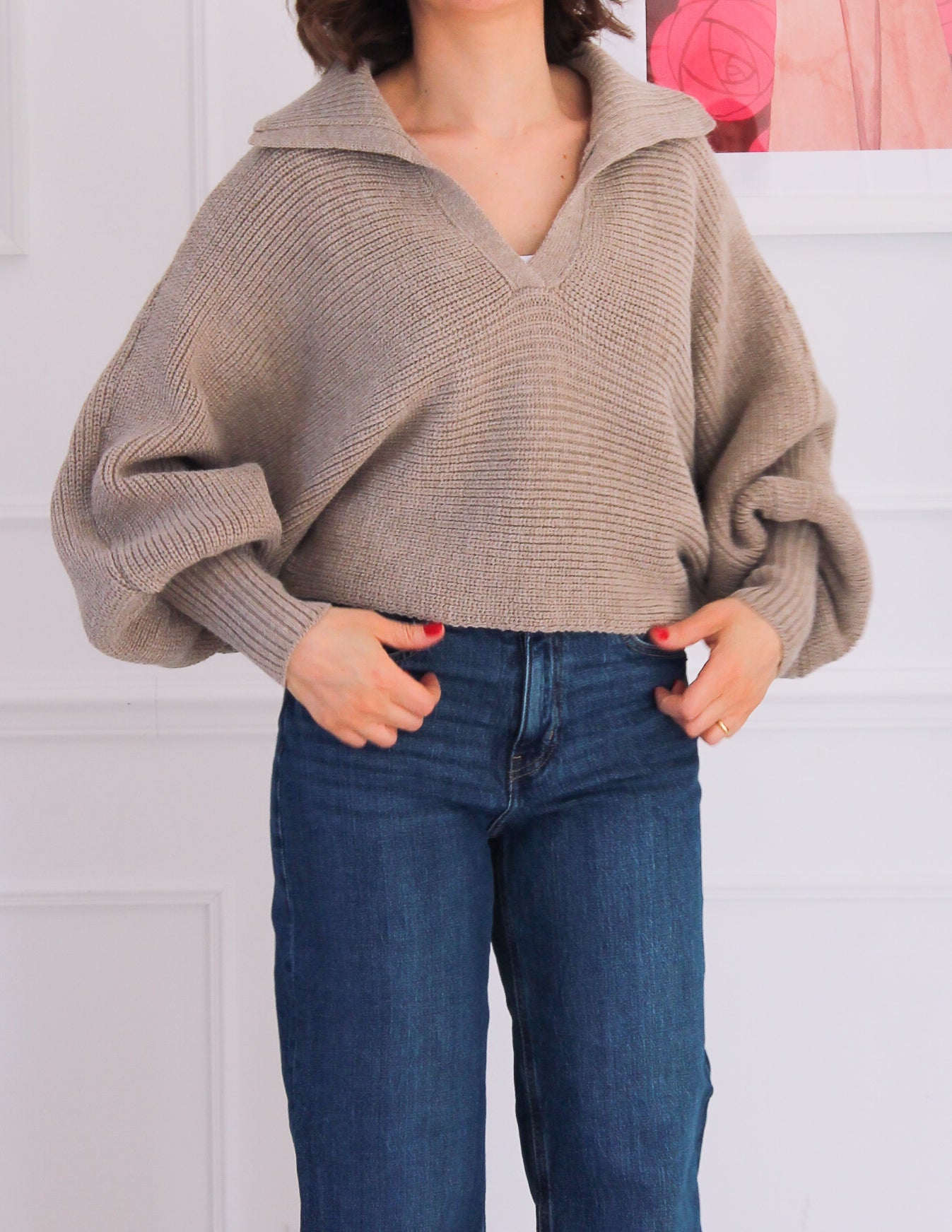 Puff sleeve sweater