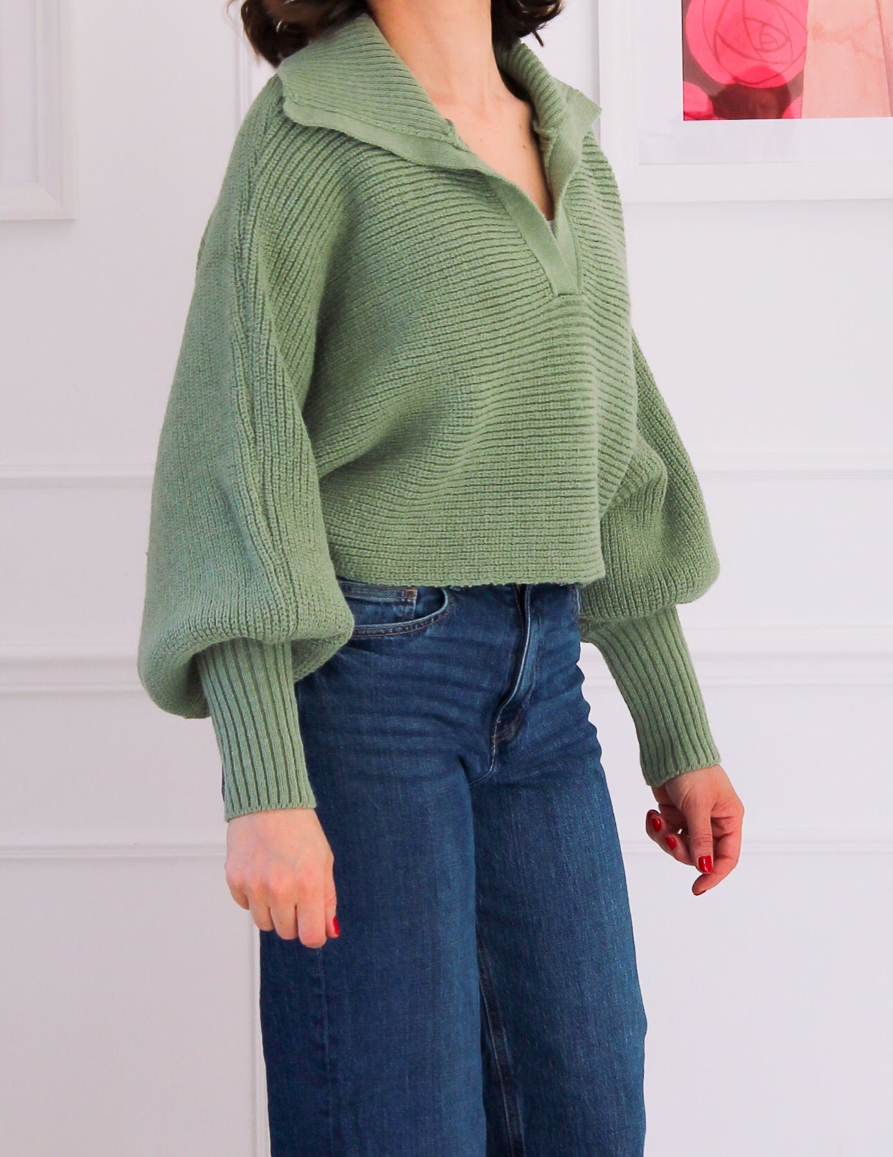 Puff sleeve sweater